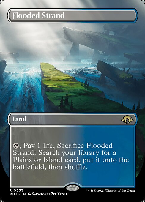 Flooded Strand (353) - BORDERLESS - FULL ART - Modern Horizons 3 - Game On