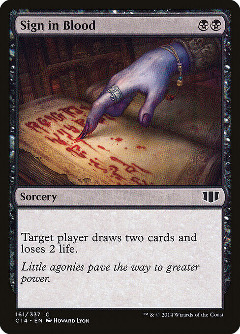 Sign in Blood (161) - Commander 2014 - Game On