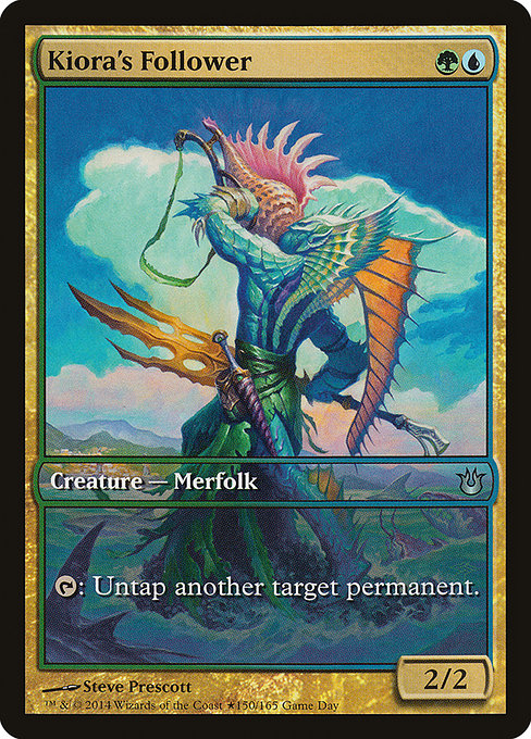 Kiora's Follower (150) - FULL ART - Born of the Gods Promos - Game On