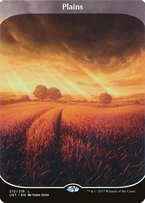 Plains (212) - BORDERLESS - FULL ART - Unstable - Game On
