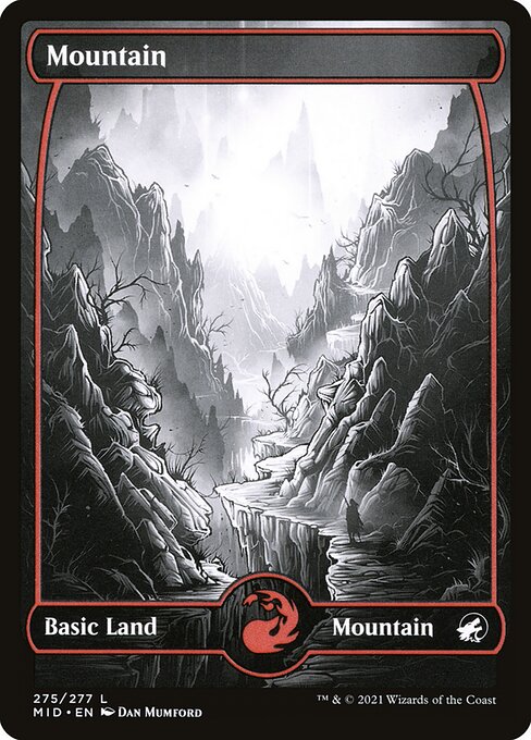Mountain (275) - SHOWCASE - FULL ART - Innistrad: Midnight Hunt - Game On