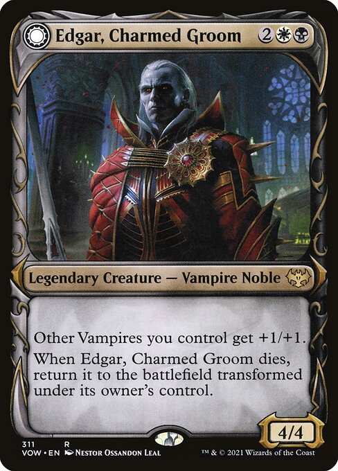 Edgar, Charmed Groom // Edgar Markov's Coffin (311) - SHOWCASE (Foil) - Innistrad: Crimson Vow - Game On