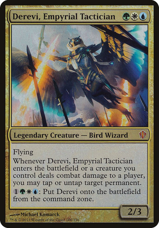 Derevi, Empyrial Tactician (186) - OVERSIZE (Foil) - Commander 2013 Oversized - Game On