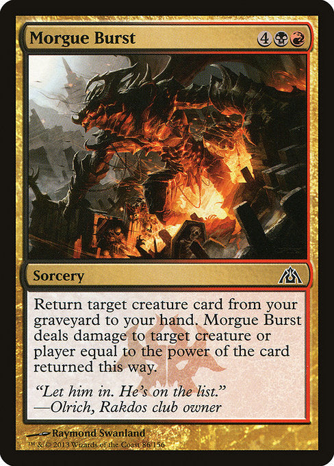 Morgue Burst (86) (Foil) - Dragon's Maze - Game On