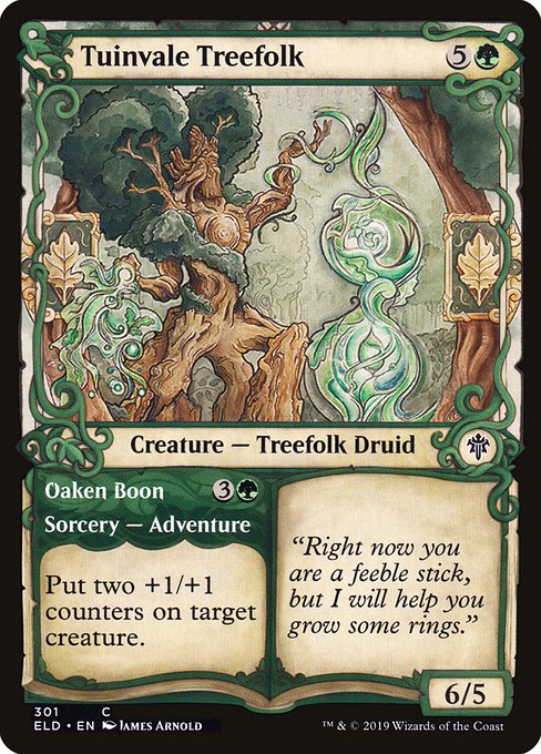 Tuinvale Treefolk // Oaken Boon (301) - SHOWCASE (Foil) - Throne of Eldraine - Game On