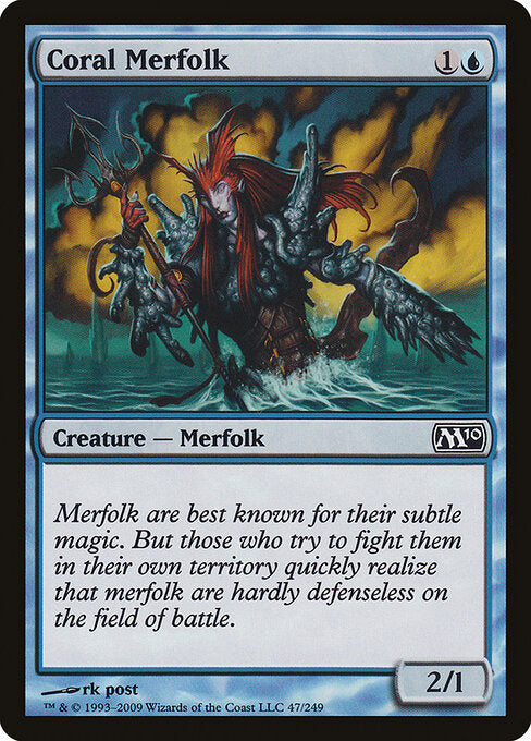 Coral Merfolk (47) (Foil) - Magic 2010 - Game On