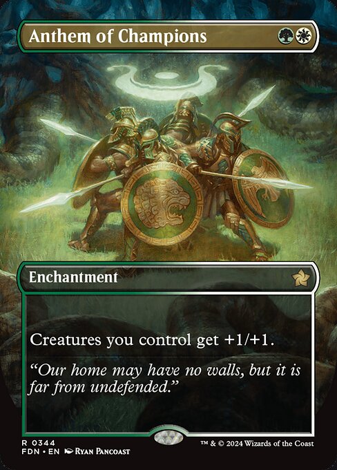 Anthem of Champions (344) - BORDERLESS - FULL ART - Foundations - Game On