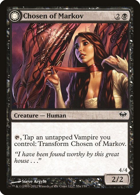 Chosen of Markov // Markov's Servant (55) (Foil) - Dark Ascension - Game On