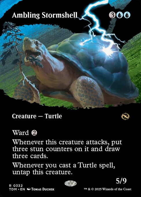Ambling Stormshell (332) - BORDERLESS - FULL ART - Tarkir: Dragonstorm - Game On