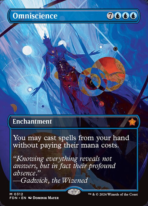 Omniscience (312) - BORDERLESS - FULL ART - Foundations - Game On