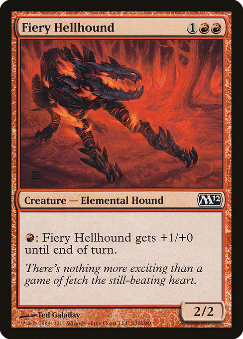 Fiery Hellhound (130) (Foil) - Magic 2012 - Game On