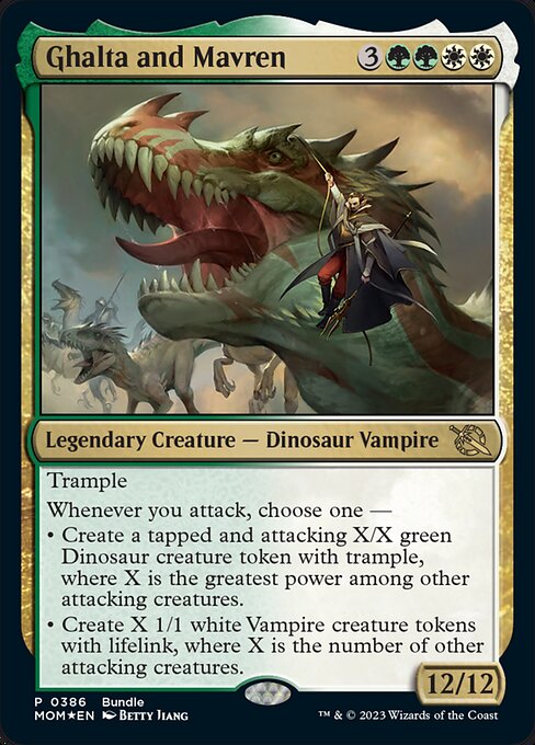 Ghalta and Mavren (386) (Foil) - March of the Machine - Game On