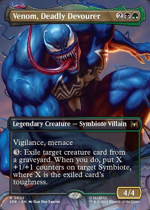Venom, Deadly Devourer (22) - BORDERLESS - FULL ART - Marvel's Spider-Man Eternal - Game On