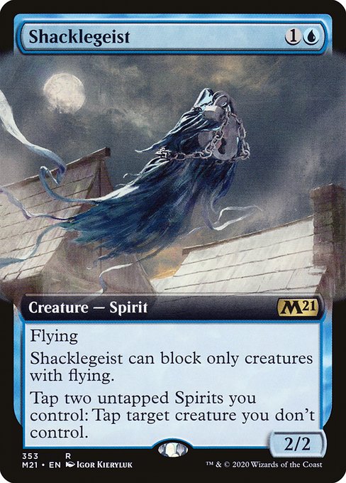 Shacklegeist (353) - EXTENDED ART (Foil) - Core Set 2021 - Game On