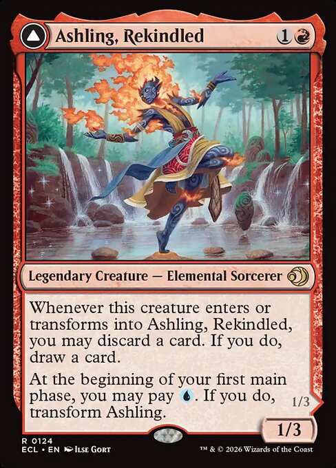 Ashling, Rekindled // Ashling, Rimebound (124) (Foil) - Lorwyn Eclipsed - Game On