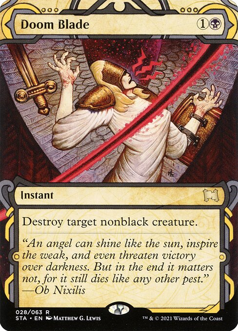 Doom Blade (28) - BORDERLESS (Foil) - Strixhaven Mystical Archive - Game On