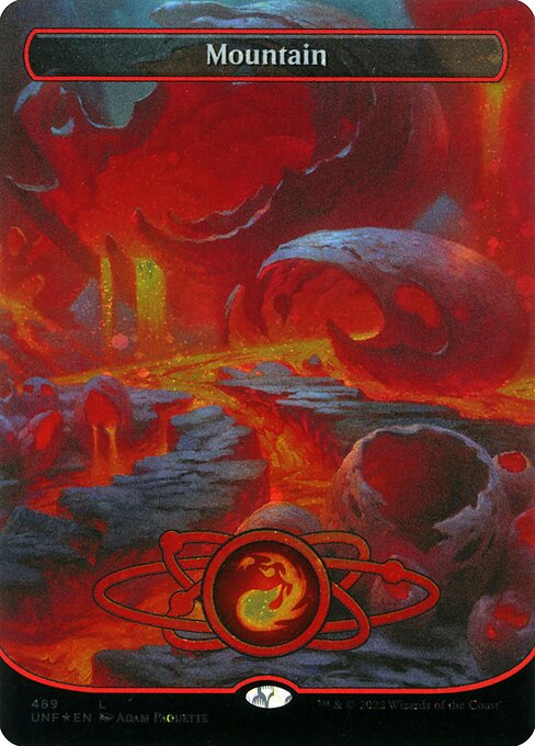 Mountain (489) - FULL ART (Foil) - Unfinity - Game On