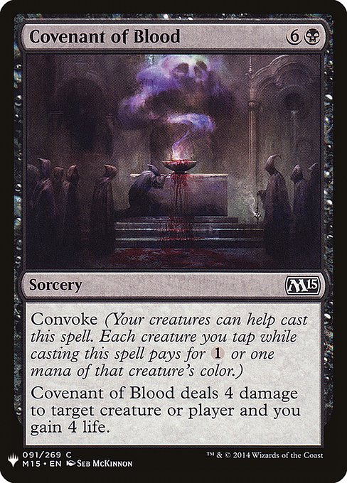 Covenant of Blood (M15-91) - The List - Game On