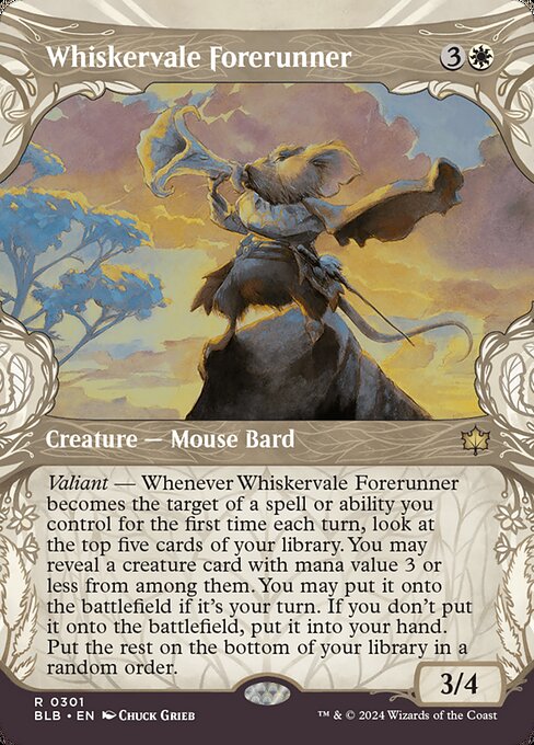 Whiskervale Forerunner (301) - BORDERLESS (Foil) - Bloomburrow - Game On