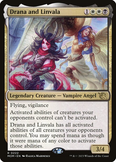 Drana and Linvala (222p) - March of the Machine Promos - Game On