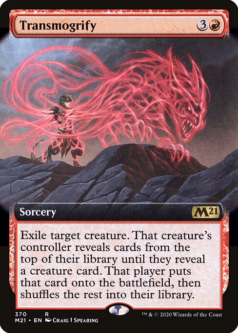 Transmogrify (370) - EXTENDED ART (Foil) - Core Set 2021 - Game On