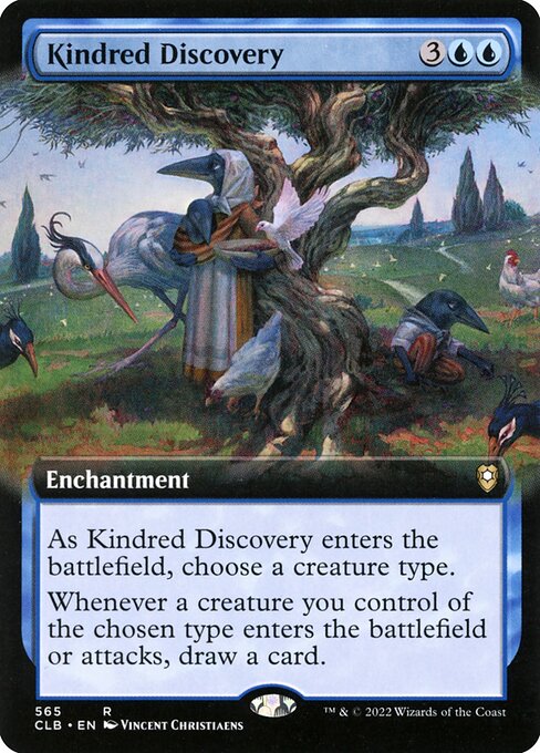 Kindred Discovery (565) - EXTENDED ART (Foil) - Commander Legends: Battle for Baldur's Gate - Game On