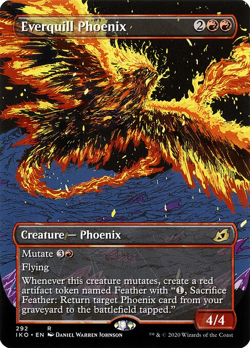 Everquill Phoenix (292) - BORDERLESS - FULL ART - Ikoria: Lair of Behemoths - Game On