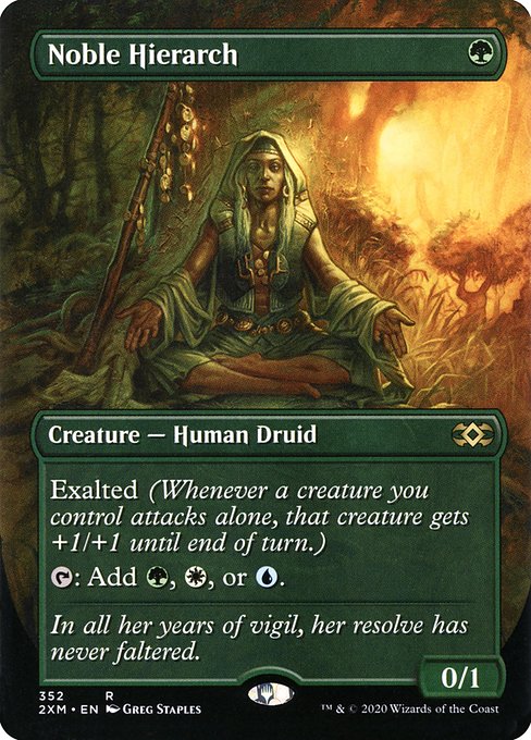 Noble Hierarch (352) - BORDERLESS - FULL ART - Double Masters - Game On