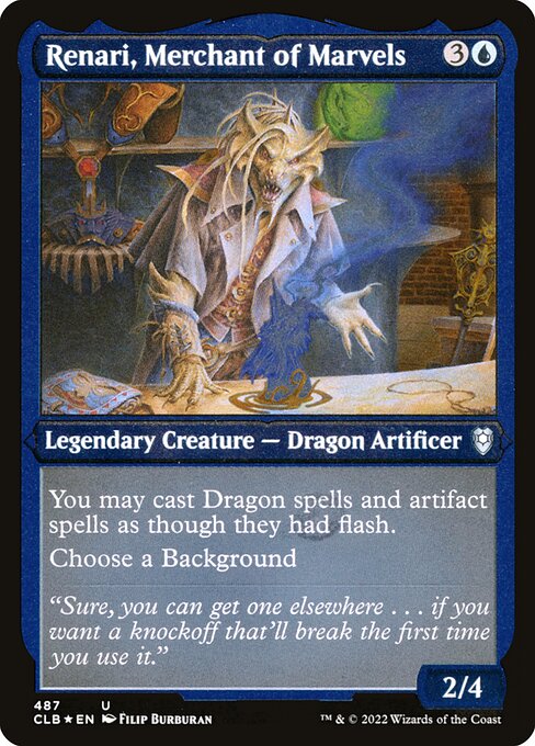 Renari, Merchant of Marvels (487) (Etched) - Commander Legends: Battle for Baldur's Gate - Game On