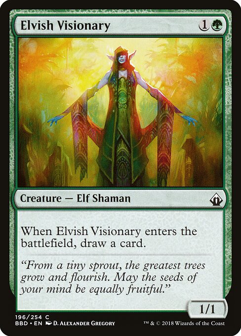 Elvish Visionary (196) (Foil) - Battlebond - Game On