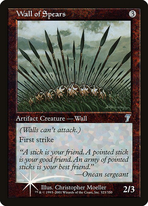 Wall of Spears (323★) (Foil) - Seventh Edition - Game On