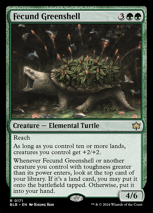 Fecund Greenshell (171) (Foil) - Bloomburrow - Game On