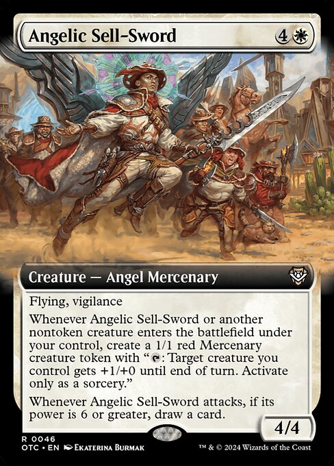 Angelic Sell-Sword (46) - EXTENDED ART - Outlaws of Thunder Junction Commander - Game On