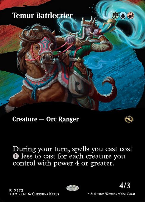 Temur Battlecrier (372) - BORDERLESS - FULL ART - Tarkir: Dragonstorm - Game On