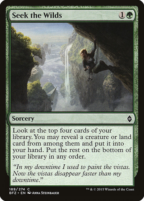 Seek the Wilds (189) (Foil) - Battle for Zendikar - Game On