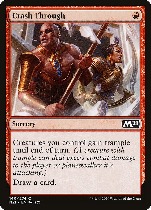 Crash Through (140) (Foil) - Core Set 2021 - Game On