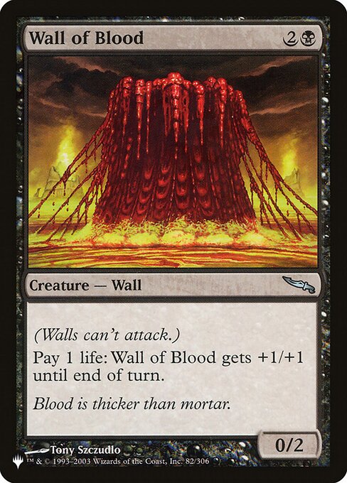 Wall of Blood (MRD-82) - The List - Game On