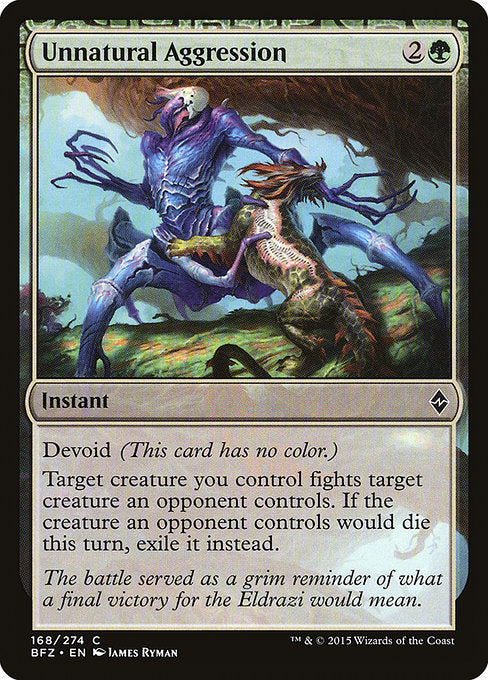 Unnatural Aggression (168) (Foil) - Battle for Zendikar - Game On