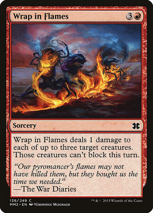 Wrap in Flames (136) (Foil) - Modern Masters 2015 - Game On
