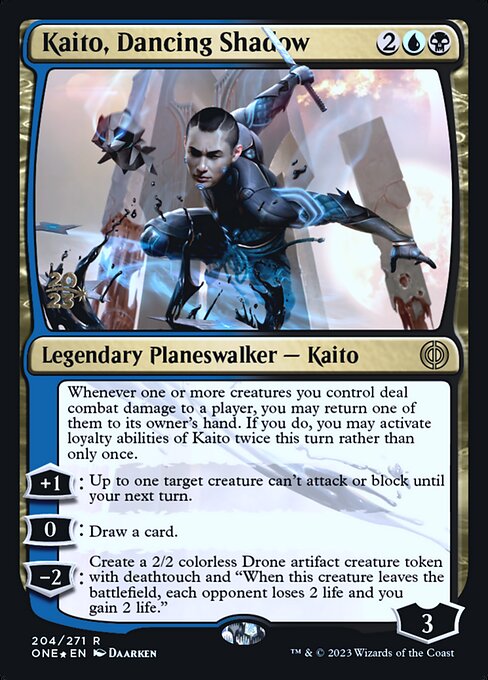 Kaito, Dancing Shadow (204s) (Foil) - Phyrexia: All Will Be One Promos - Game On