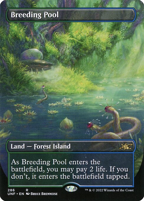 Breeding Pool (286) - BORDERLESS - FULL ART (Foil) - Unfinity - Game On
