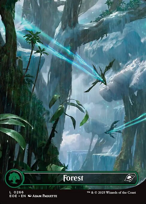 Forest (266) - BORDERLESS - FULL ART (Foil) - Edge of Eternities - Game On
