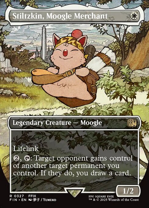 Stiltzkin, Moogle Merchant (327) - BORDERLESS - FULL ART (Foil) - Final Fantasy - Game On