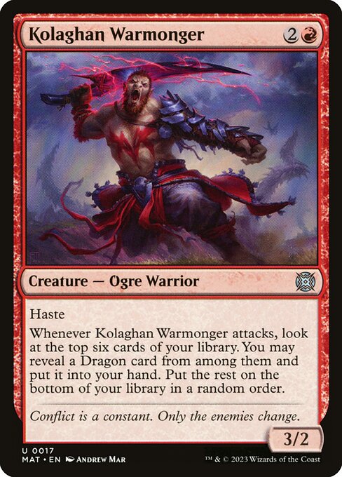 Kolaghan Warmonger (17) (Foil) - March of the Machine: The Aftermath - Game On
