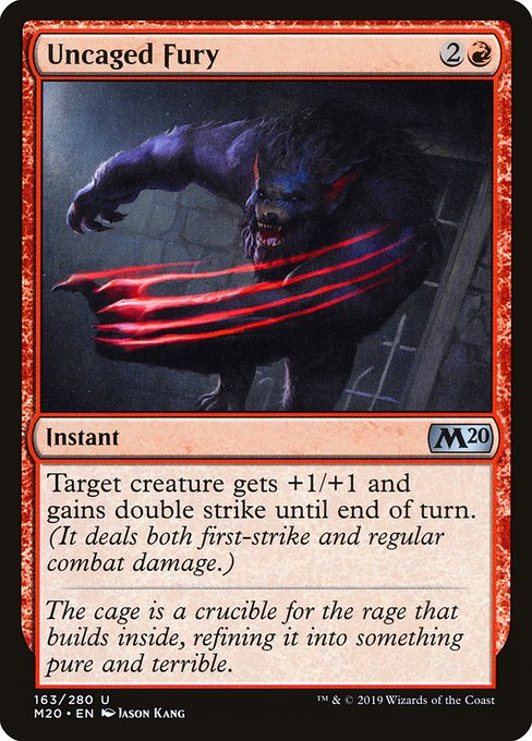 Uncaged Fury (163) (Foil) - Core Set 2020 - Game On