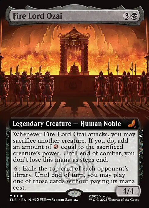 Fire Lord Ozai (186) - EXTENDED ART (Foil) - Avatar: The Last Airbender Eternal - Game On