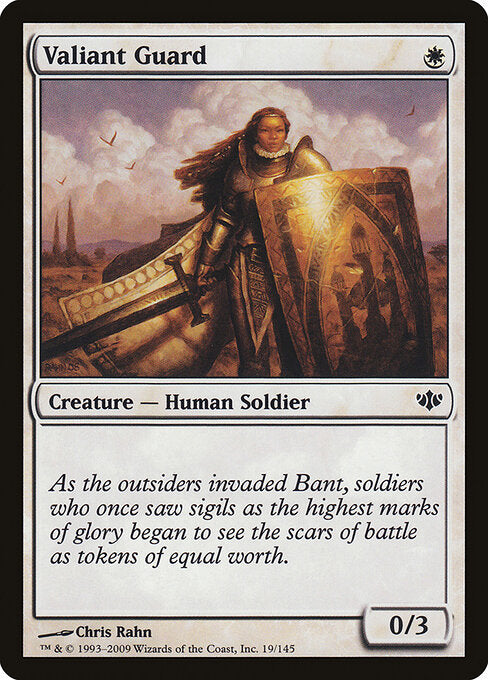 Valiant Guard (19) (Foil) - Conflux - Game On