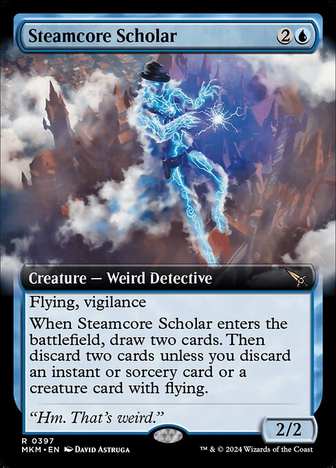 Steamcore Scholar (397) - EXTENDED ART (Foil) - Murders at Karlov Manor - Game On