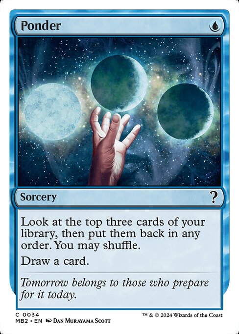 Ponder (34) - Mystery Booster 2 - Game On