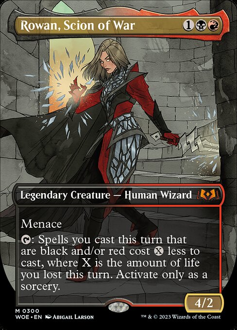 Rowan, Scion of War (300) - BORDERLESS (Foil) - Wilds of Eldraine - Game On